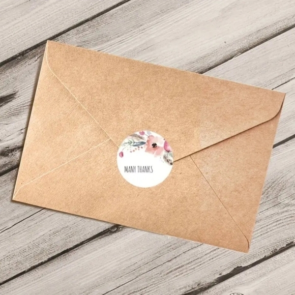 Thank you stickers boho 500 count - Picture 2 of 2